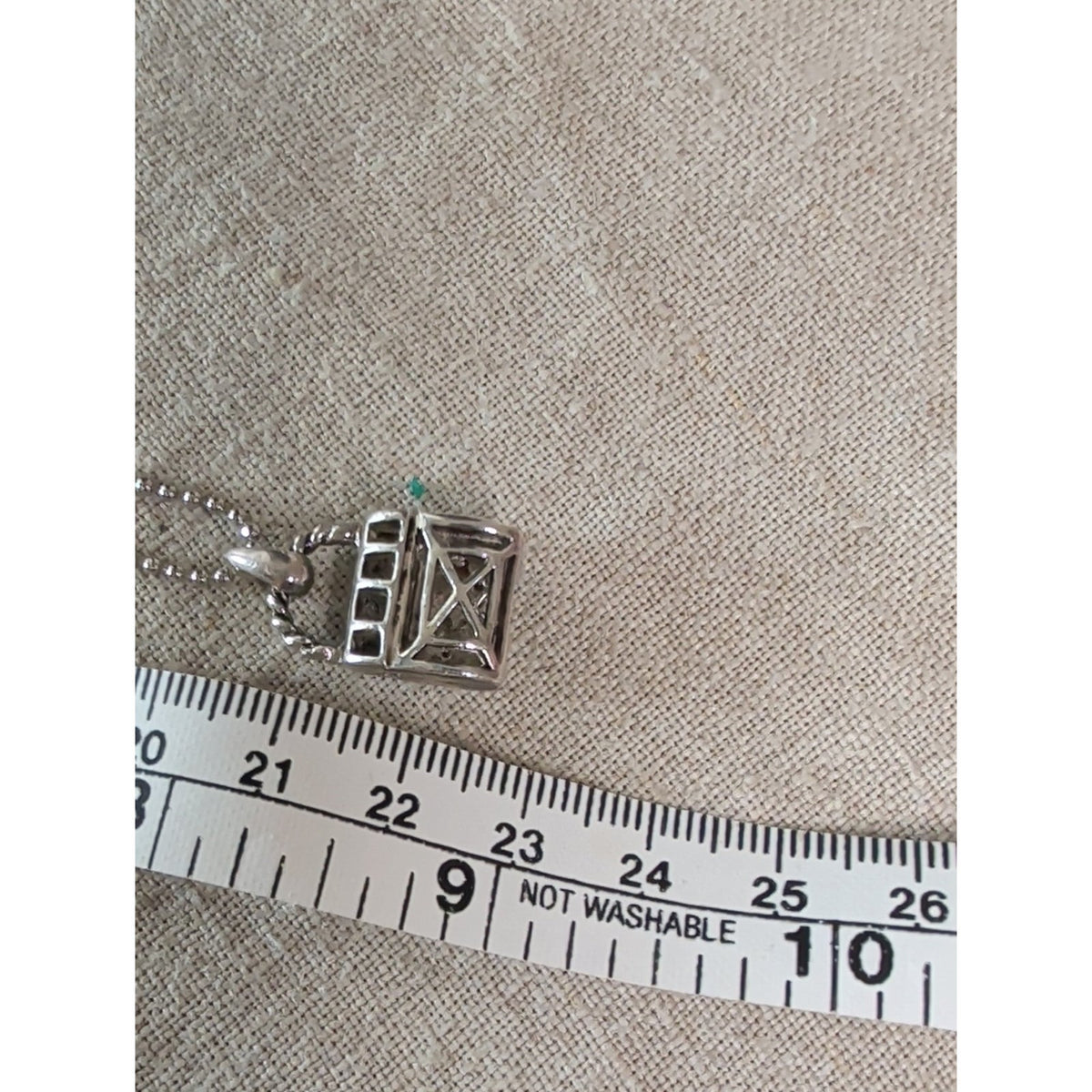 Adorable Silver Tone Purse Pendant Charm Necklace