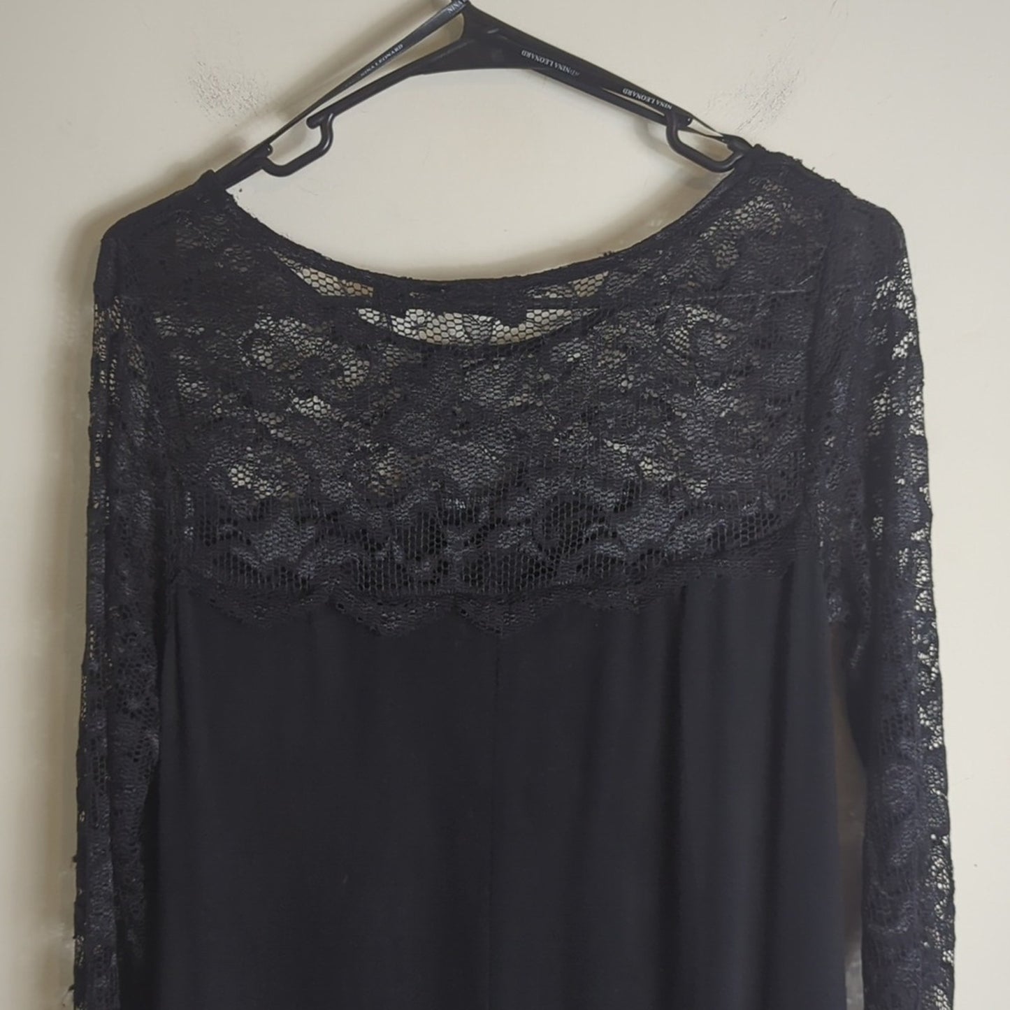 Whimsigoth Black Laced Hi-Lo Dress with Pockets Women's Size Small