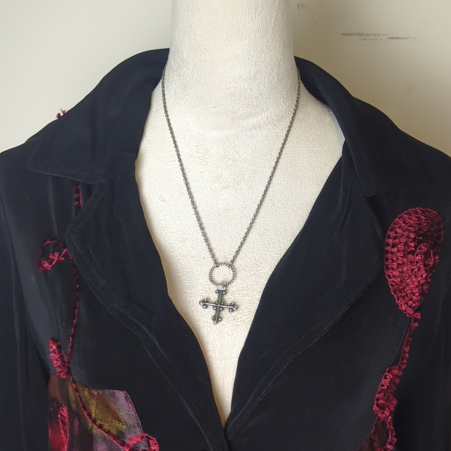 Vintage Kopi Norway Sterling Silver Cross Necklace | 925 Religious Pendant