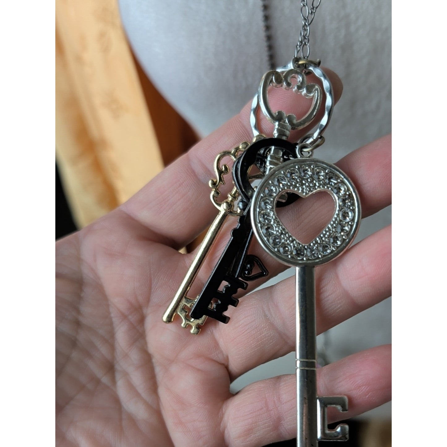 Steampunk Key Necklace Set Dark Academia Gothic Industrial Layering Necklaces