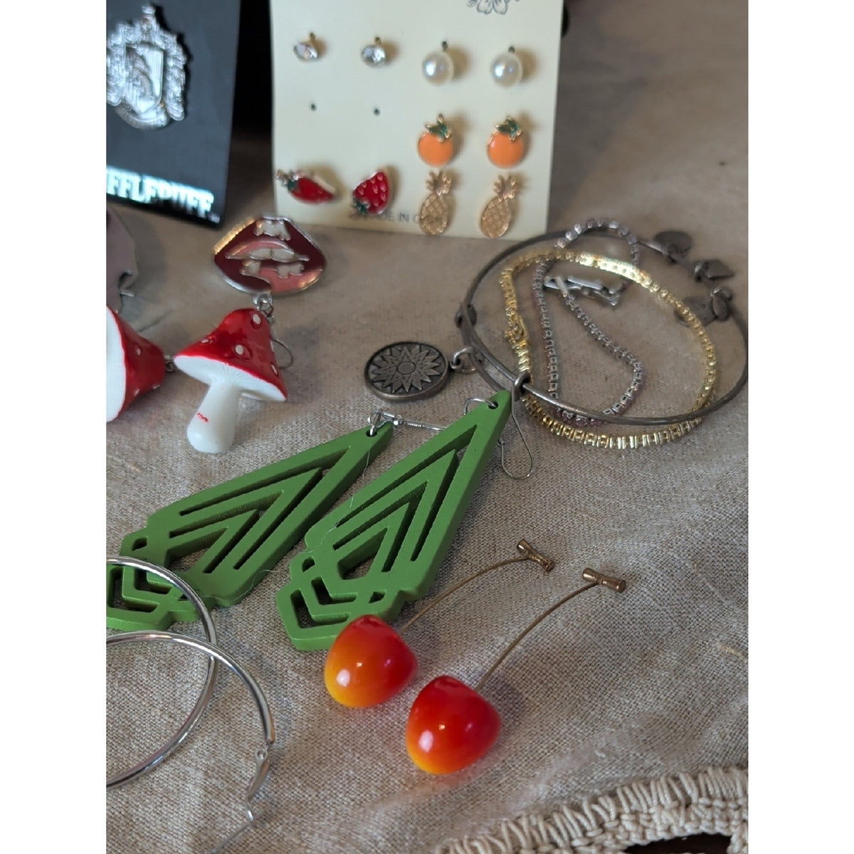 Whimsical  Jewelry Collection 23 Piece Bundle Playful Mushroom Coach Lips