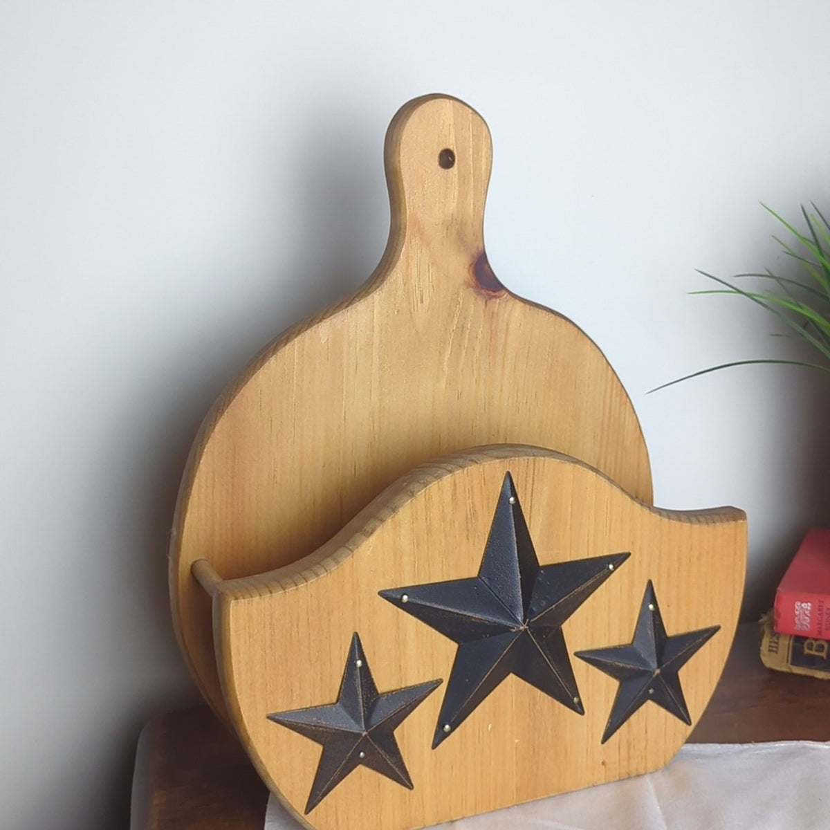 Primitive Barn Star Wall Plate Rack Shelf Farmhouse Rack Tabletop/Wall Mount