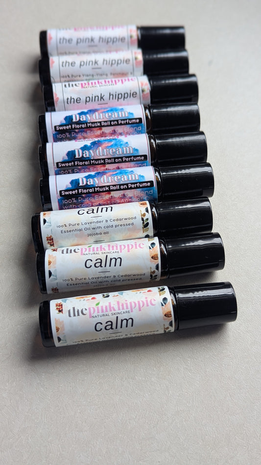 Roll-on Essential Oils 10 ml- Pocket Size Sleep Breathe Mood Roll on Perfume All natural