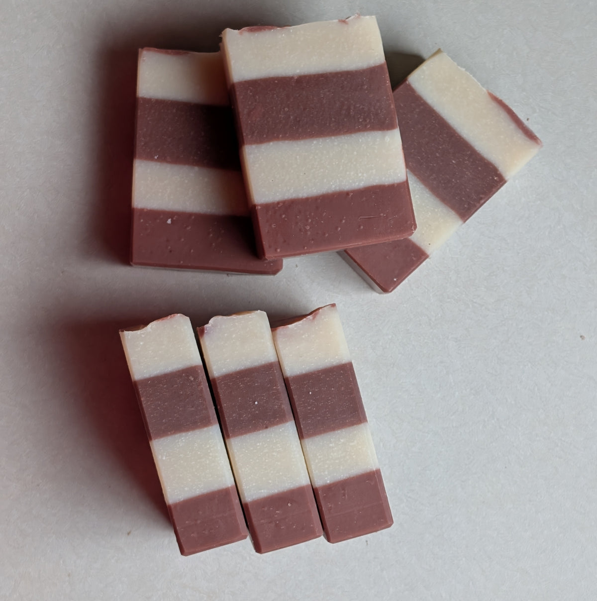 Candy Cane Luxury Soap 4.5 oz Bar Striped, Essential oil Peppermint Orange Cinnamon