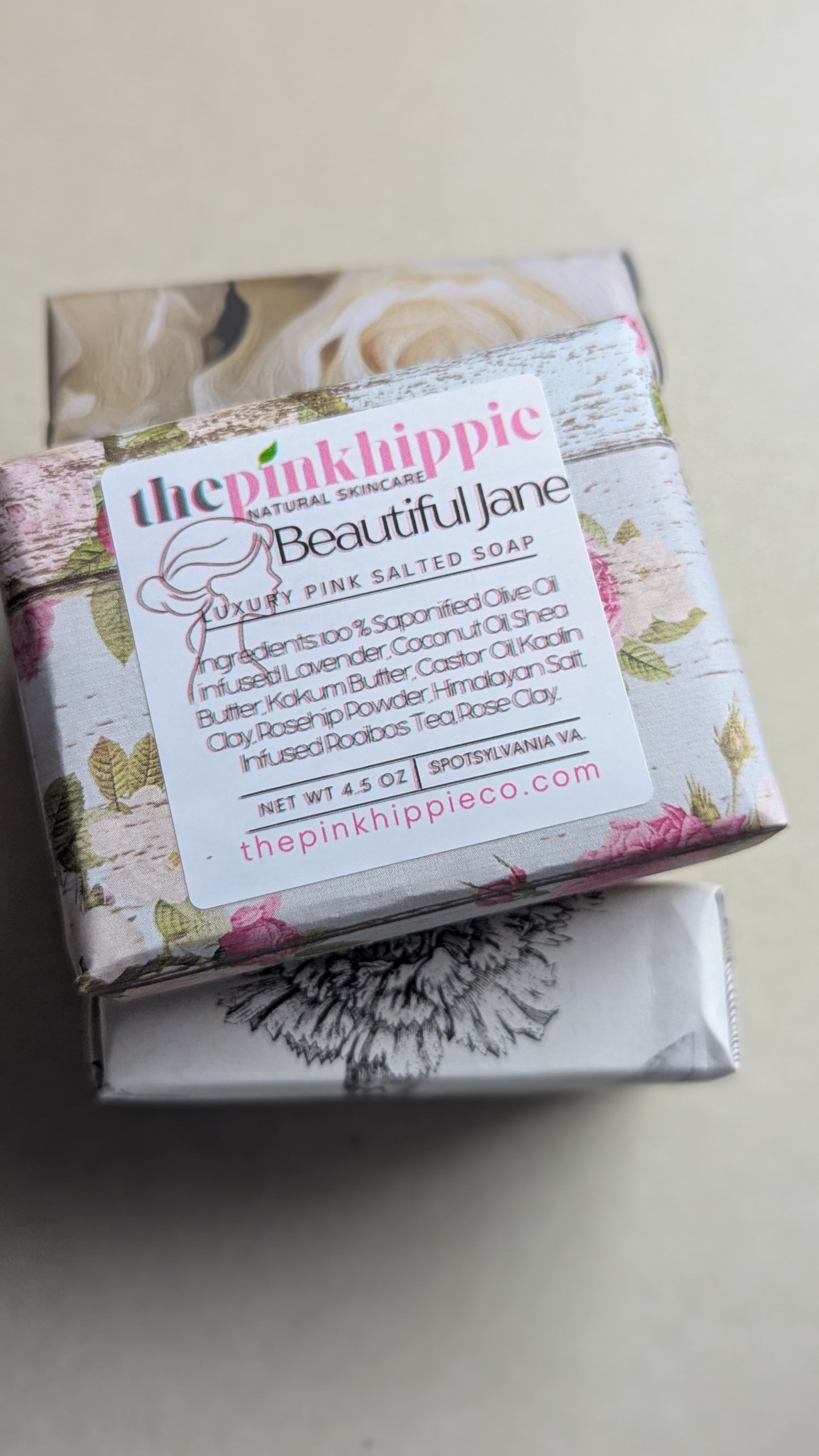 Beautiful Jane Luxury Lather Unscented Himalayan Salt Bar 4.5oz