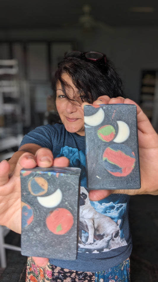 Far Out Galaxy Aloe Vera Soap Bar 5.0 oz Handcrafted Artisan Tea Tree & Lemon Eucalyptus