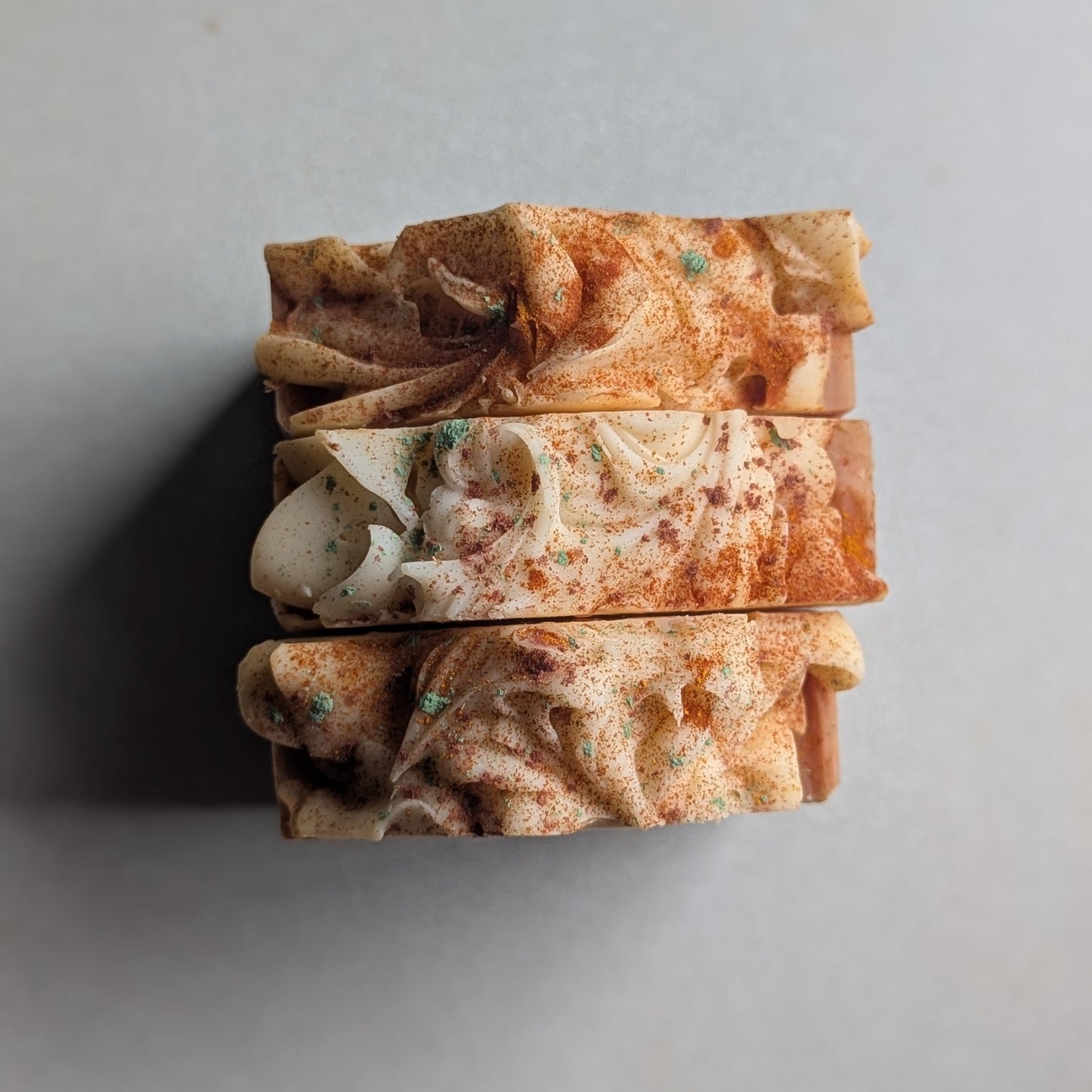 Candy Cane Luxury Soap 4.5 oz Bar Striped, Essential oil Peppermint Orange Cinnamon