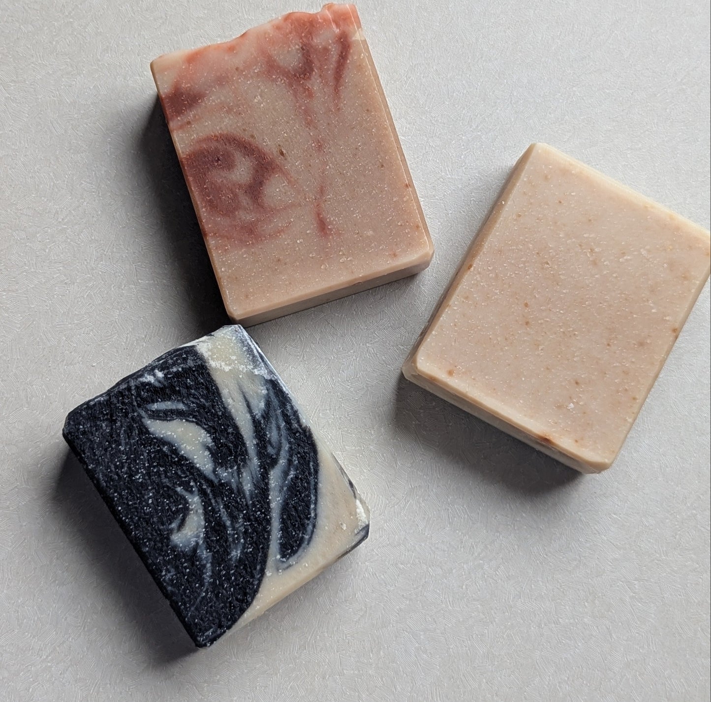Handcrafted Tallow Soap Set 3- 4.5 oz Body Bars/Soap Bars Coconut Milk Musk, Pure, Bliss Essential Oils Unscented
